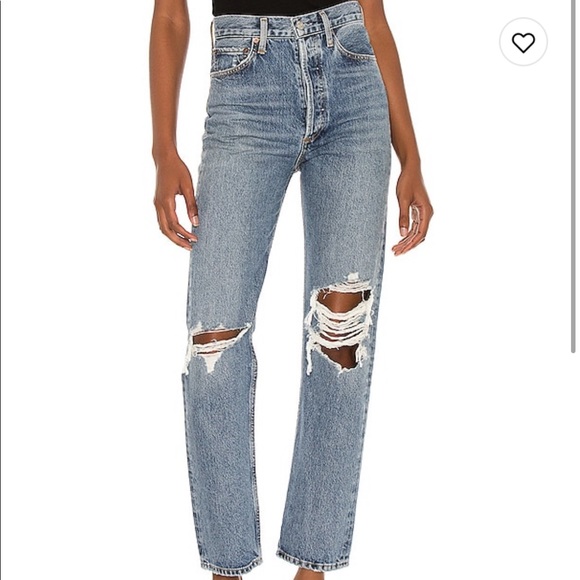 Agolde 90s Pinch Waist High Rise Straight Jean in Backdrop - Picture 2 of 6